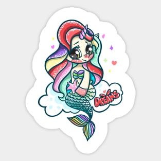 The Little Mermaid unicorn Sticker